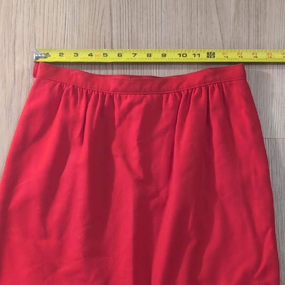 Pendleton Red Midi Pencil Skirt for Work - Picture 4 of 10